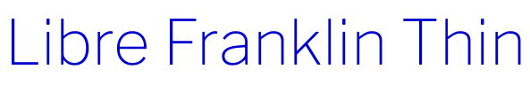 Libre Franklin Thin font